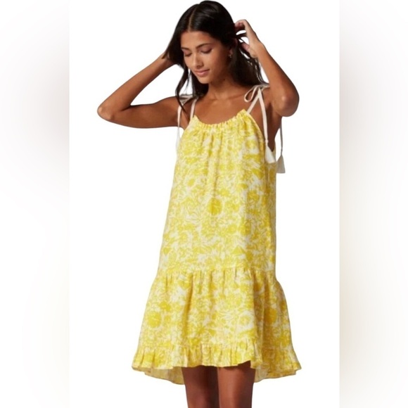 JOIE Porcelain/Empire Yellow Nala Dress - Picture 1 of 7